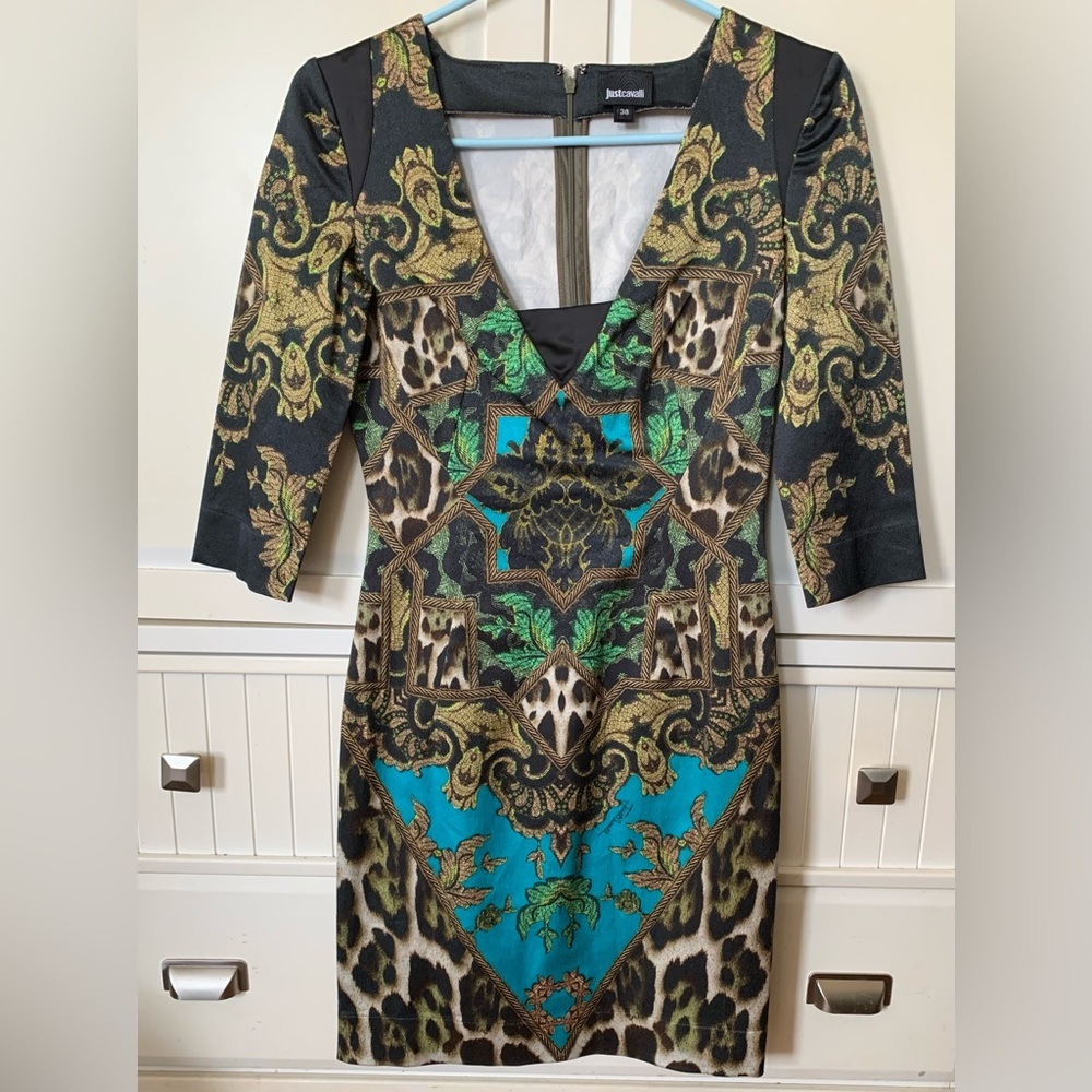 Just CAVALLI DRESS MINI COCKTAIL SIZE 38 EU 6 US 😍